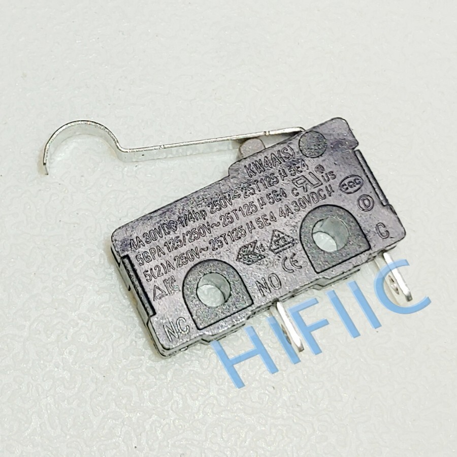5PCS NEW DONGNAN KW4A(S) 5A 125/250VAC Micro Switch 2 Pins With Press Rod