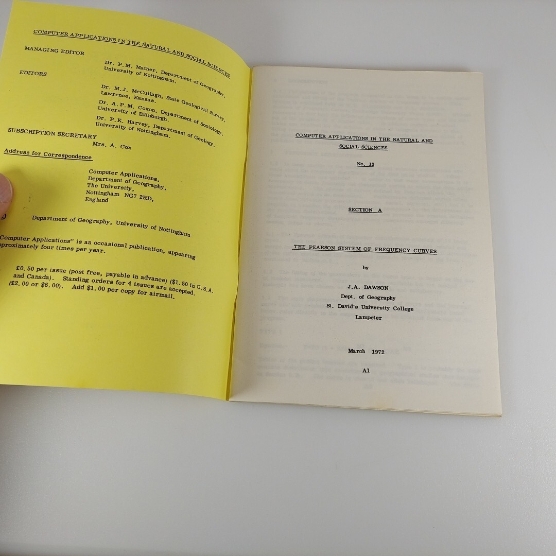 Computer Applications In The Natural & Social Sciences No 13 Pearson System