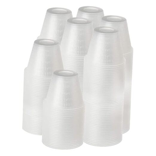 [1000 Count - 1 oz.]  Disposable Graduated Plastic Medicine Cups - Pack of 1000