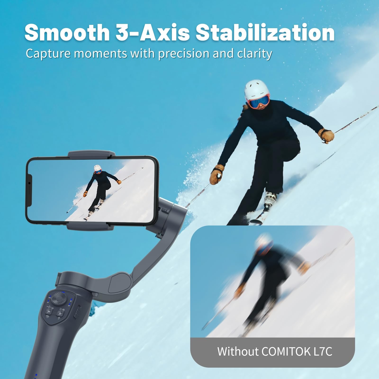 Osmo Mobile 8 Gimbal Stabilizer for Phone, Native Tracking with Audio & Light...