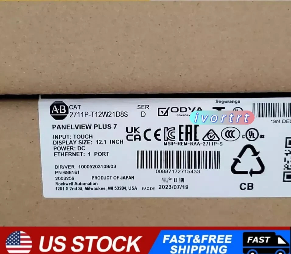 Brand New unopened A-B 2711P-T12W21D8S Best Quality PanelView Fast ship US STOCK