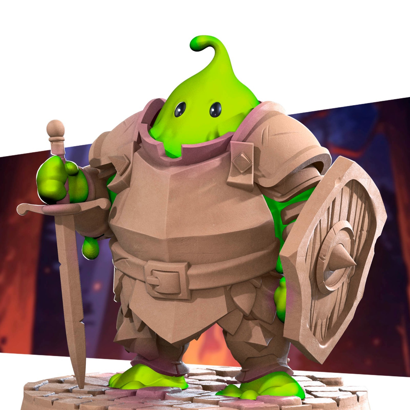 Plasmoid Warrior - Ooze Blob Adventurer - Bite the Bullet - Dungeons and Dragons