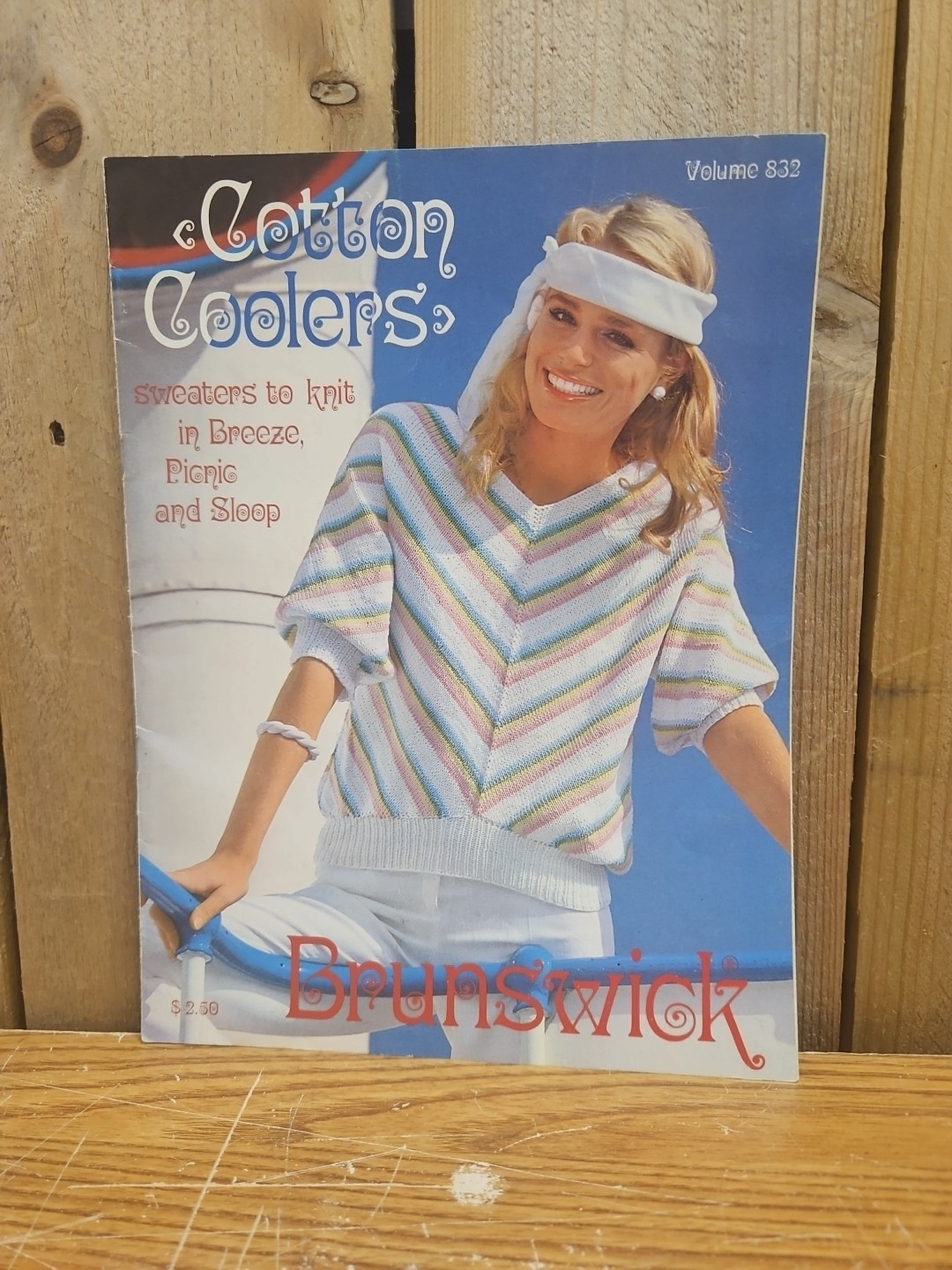 Vintage 1983 Brunswick Cotton Coolers Sweaters to Knit Booklet Brunswick Vol 832