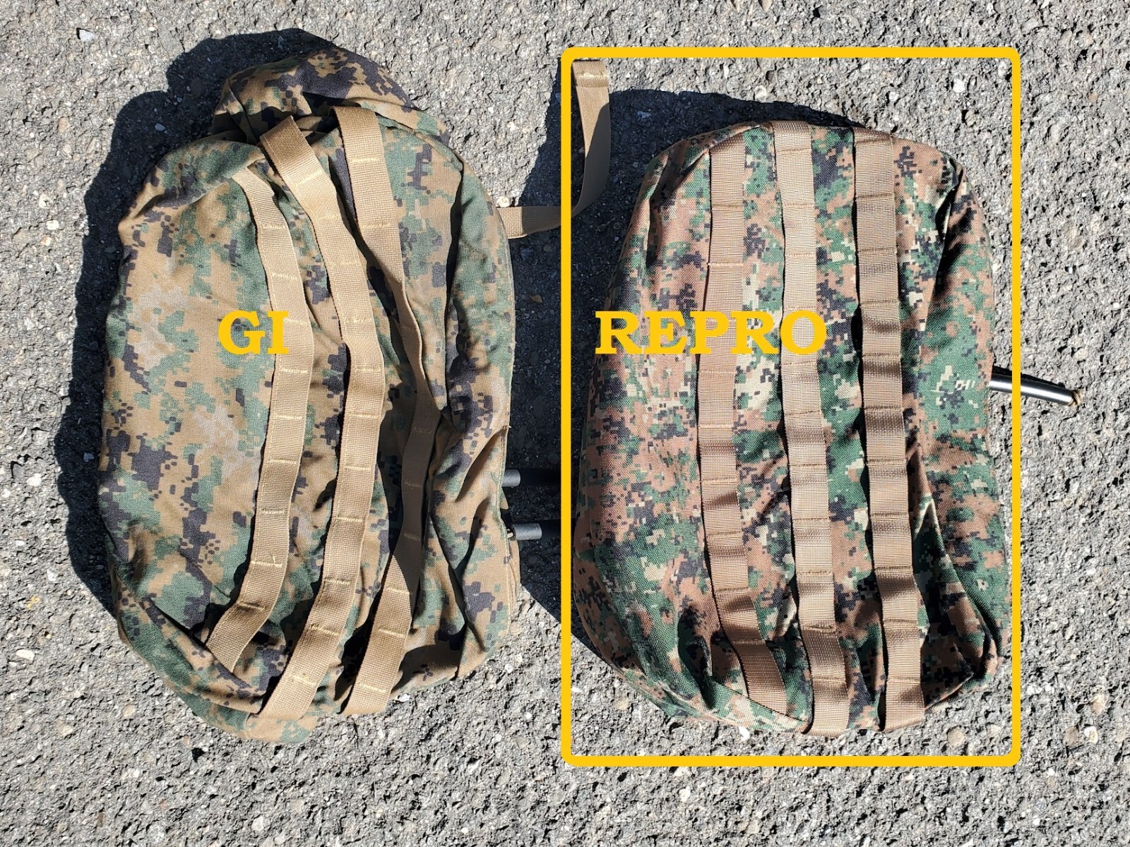 Rucksack Lid USMC ILBE Cover Woodland Marpat REPRODUCTION Made in USA