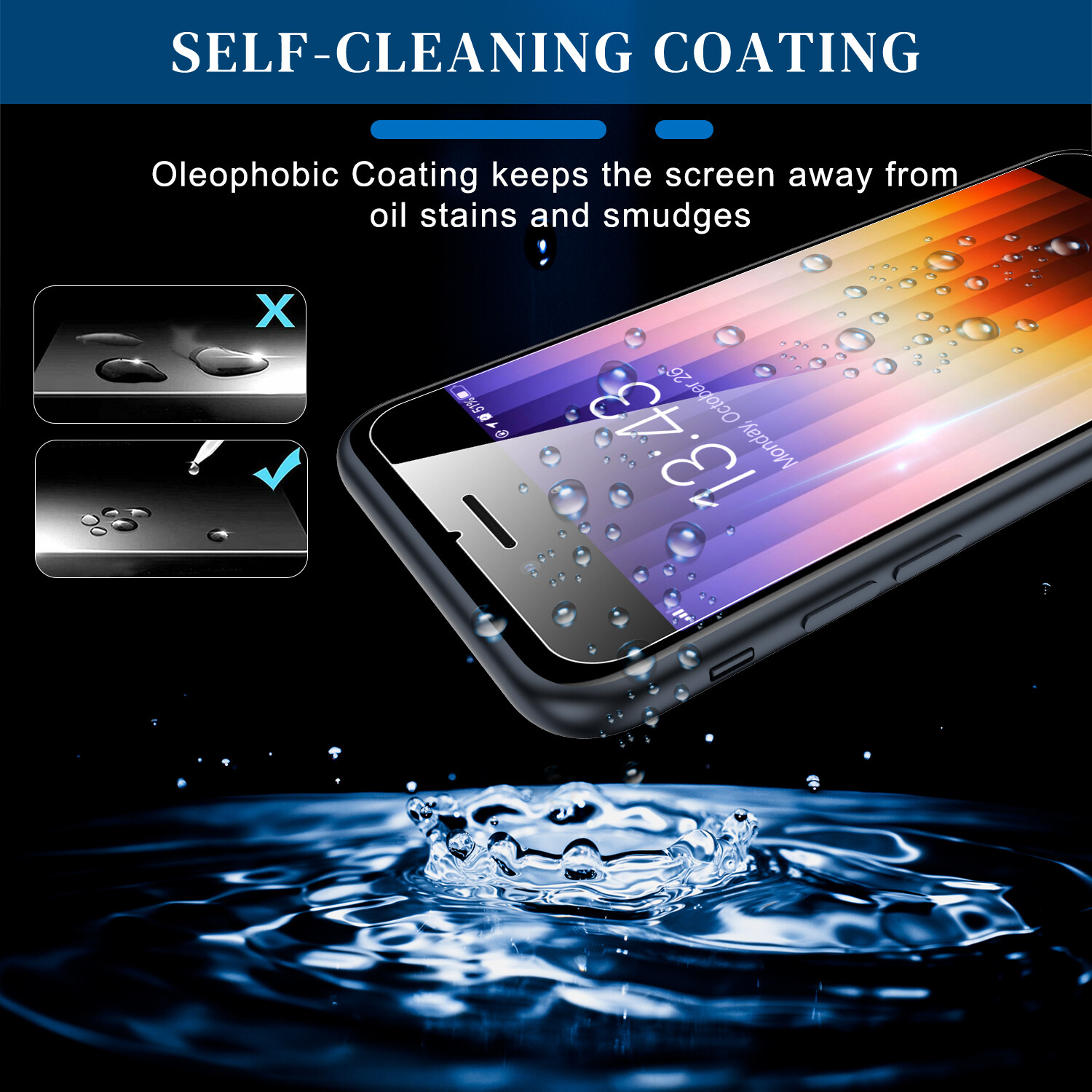 For iPhone 7,8,SE 2nd,3rd Gen 2022/2020 Liquid Silicone Case,HD Screen Protector