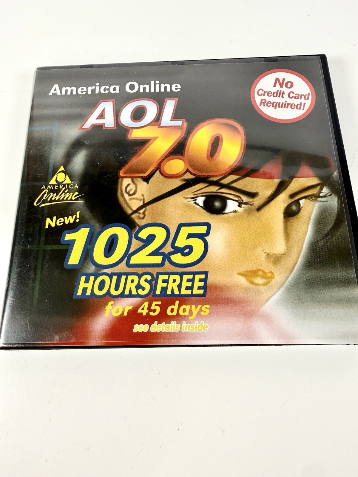 Vintage America Online AOL CD Rom 7.0 Anime 2001 Collectible With Case