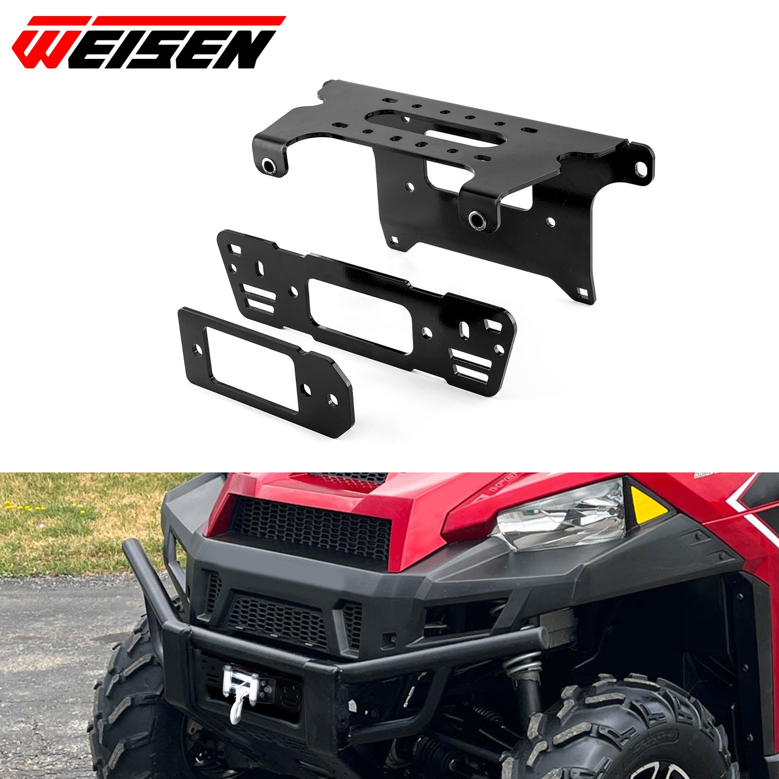UTV Winch Mounting Bracket For Polaris Range 570/900/1000/XP Fullsize