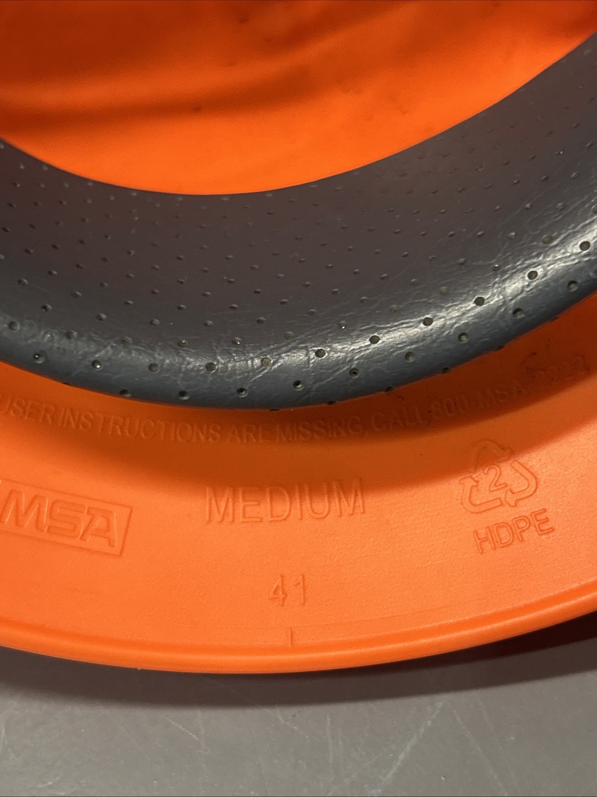 MSA Orange Class E hard hat adjustable Medium V-Guard skullgard ￼