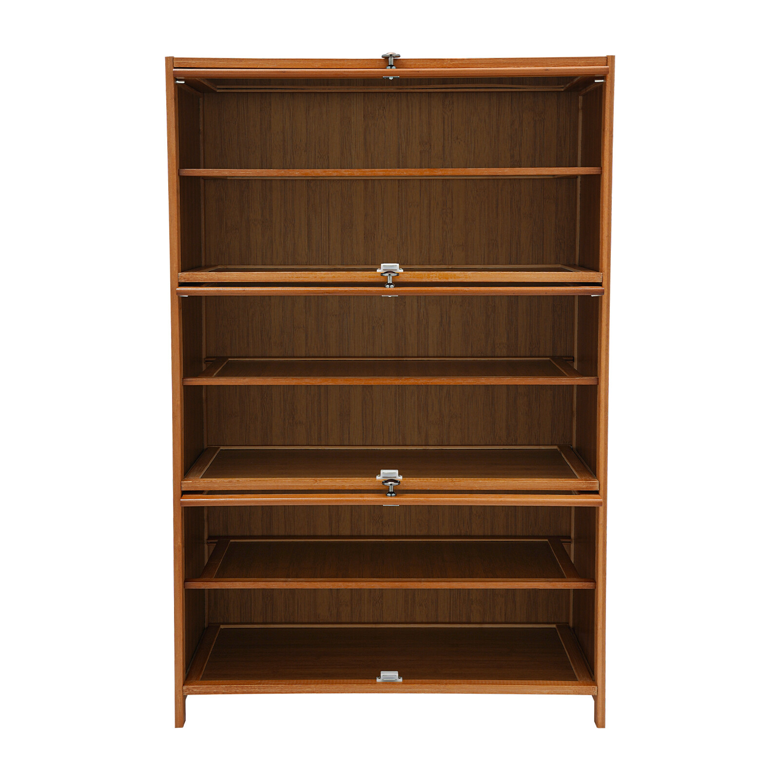Shoe Organizer 6-Tier Storage Cabinet w/ 3 Flip-up Door 32" Entryway Bamboo