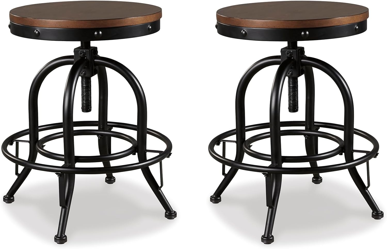 by Ashley Valebeck Counter Height Bar Stool Brown/Black Smooth Top
