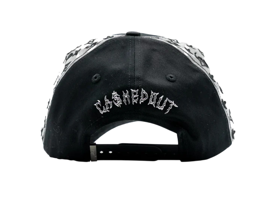 CASHED OUT HATS METALLIC NY BLACK/GREY SNAPBACK HAT FULL SET! CONY BLKGRY