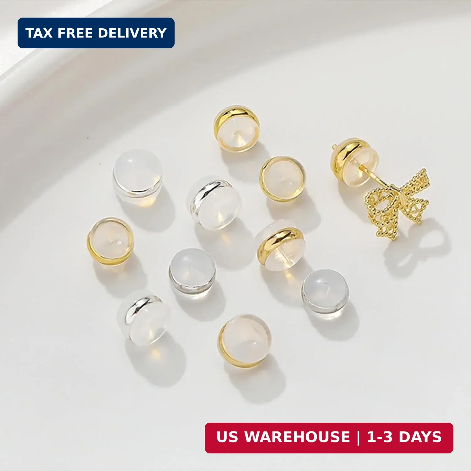 6 Pcs Locking Earring Lifters Replacements, Tight Earring Lifter Backers | Secur