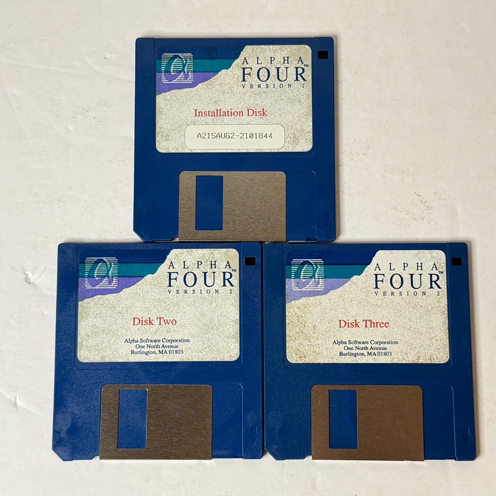 Alpha Four Version 2 Database Installation Vintage 3.5" Floppy Software *B2G1*