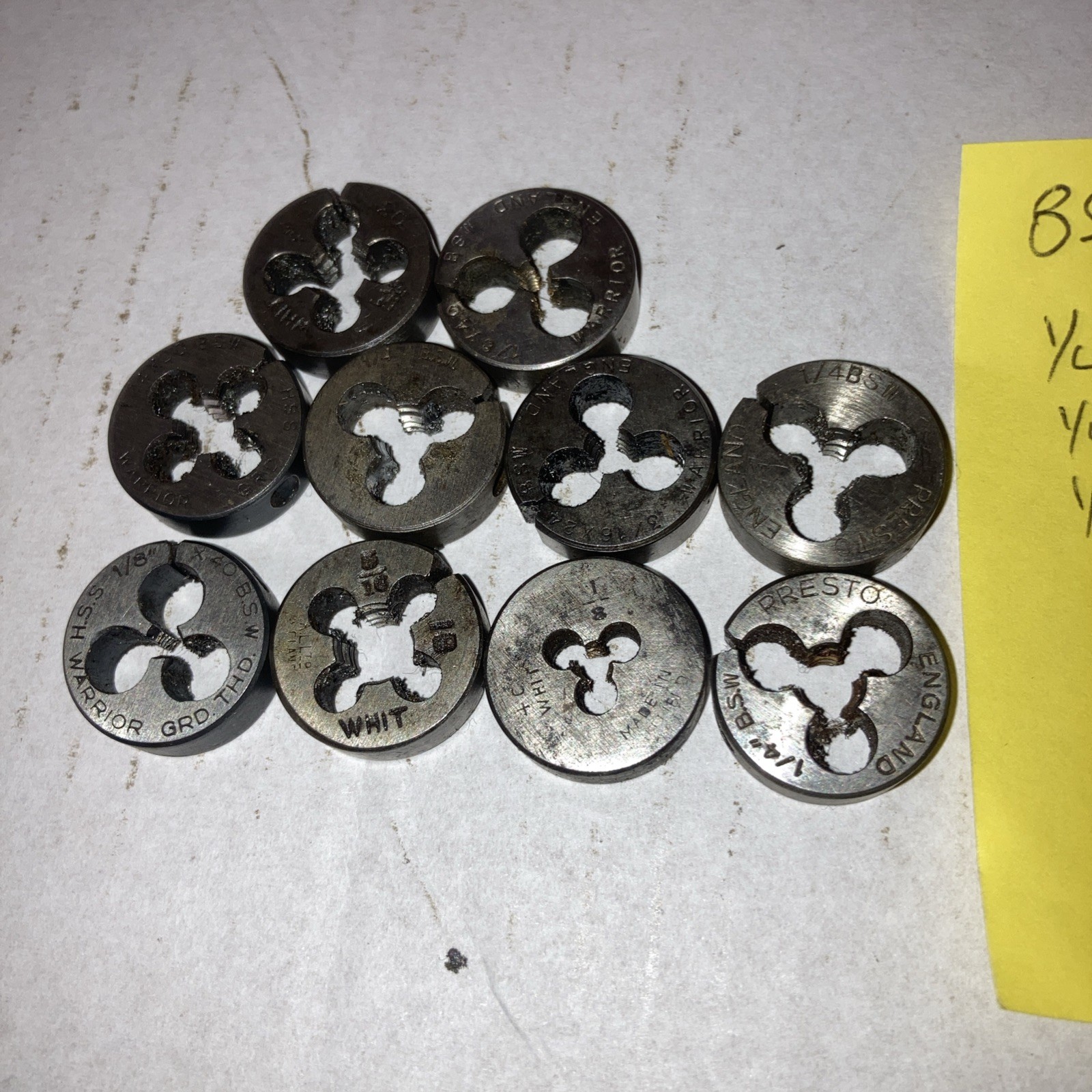 BSW Dies x 10 - various makes / sizes- ENGINEERING TOOLS