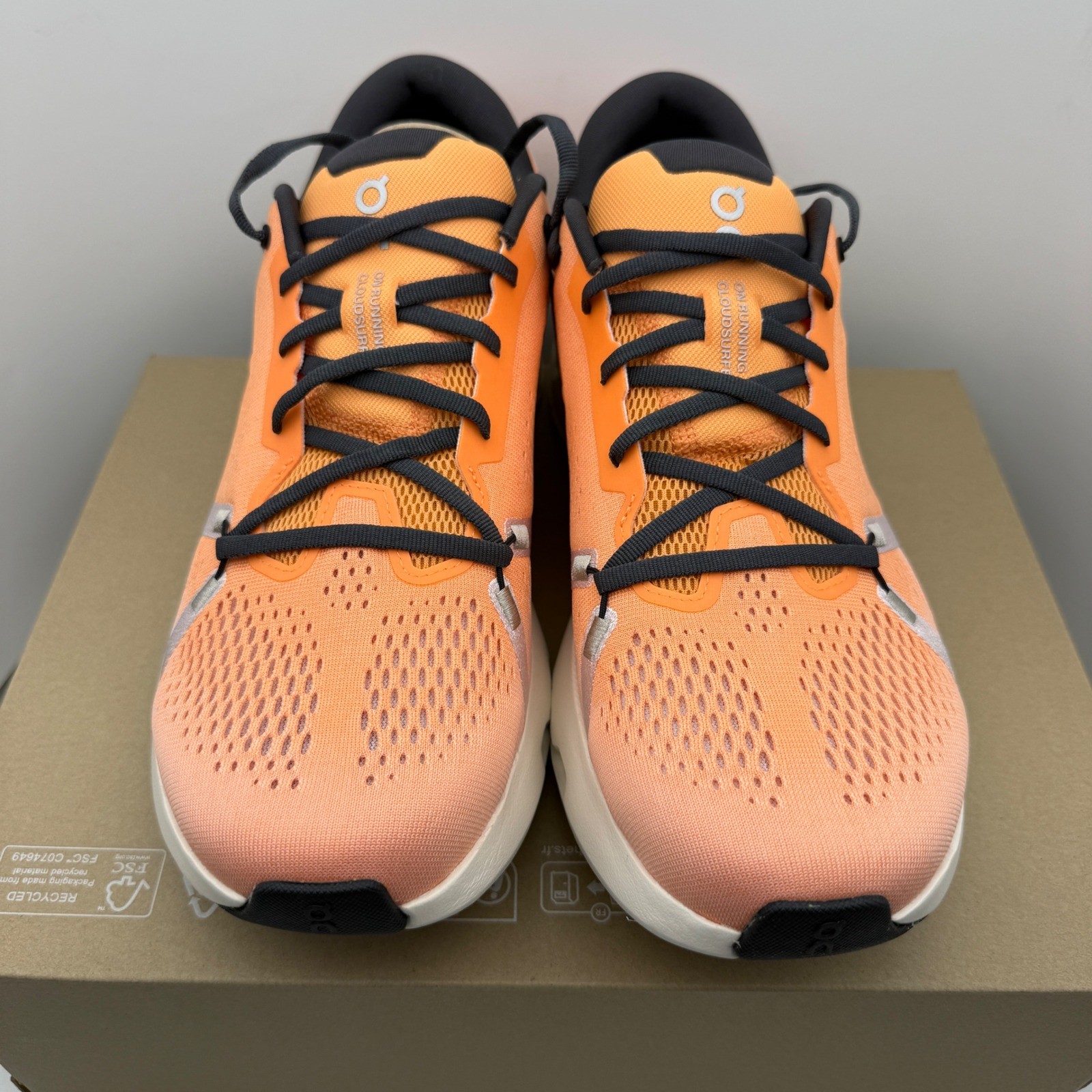On Cloudsurfer 2 Tangerine Ivory Running Shoes Men's Size 12.5 US Athletic