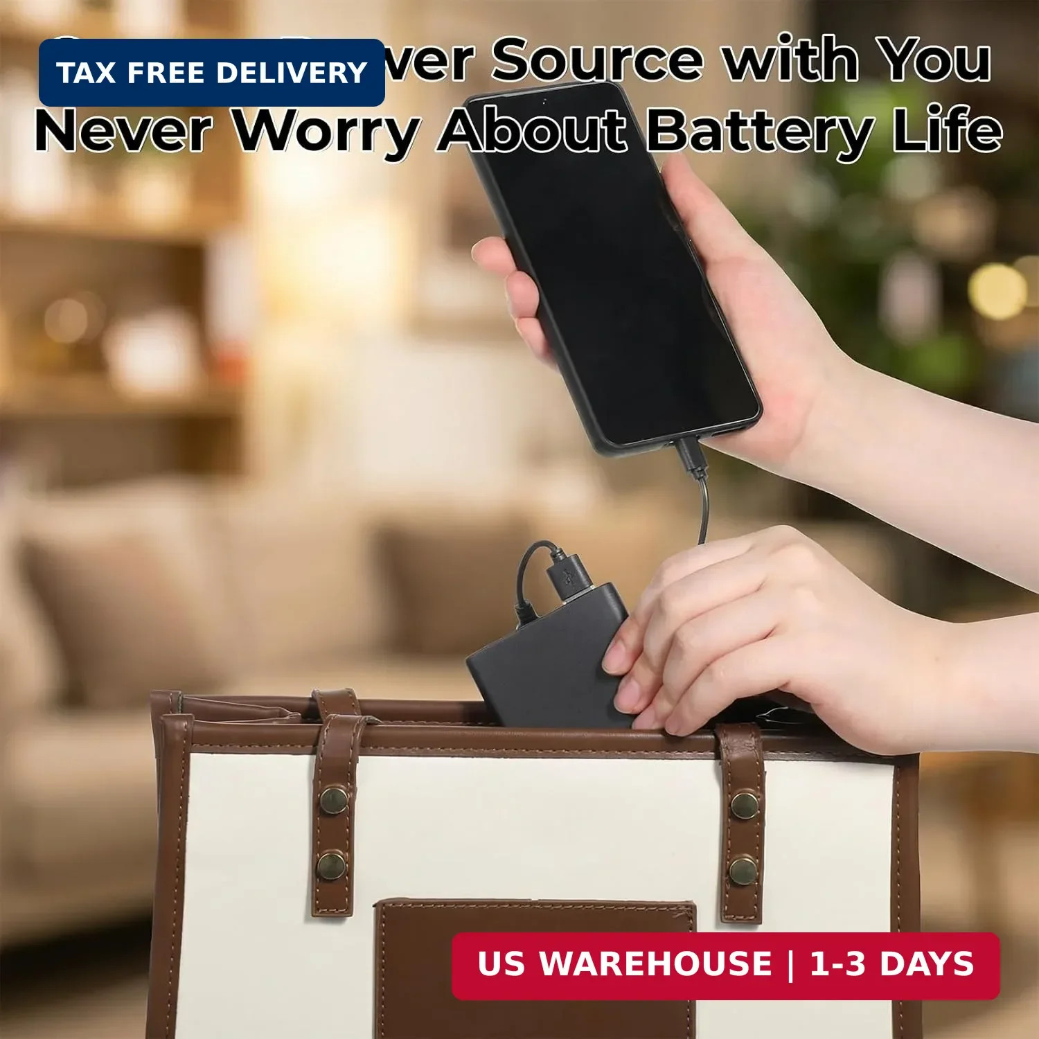 Safe Emergency External Power Supply Box with 6 Connector, External Battery Pack