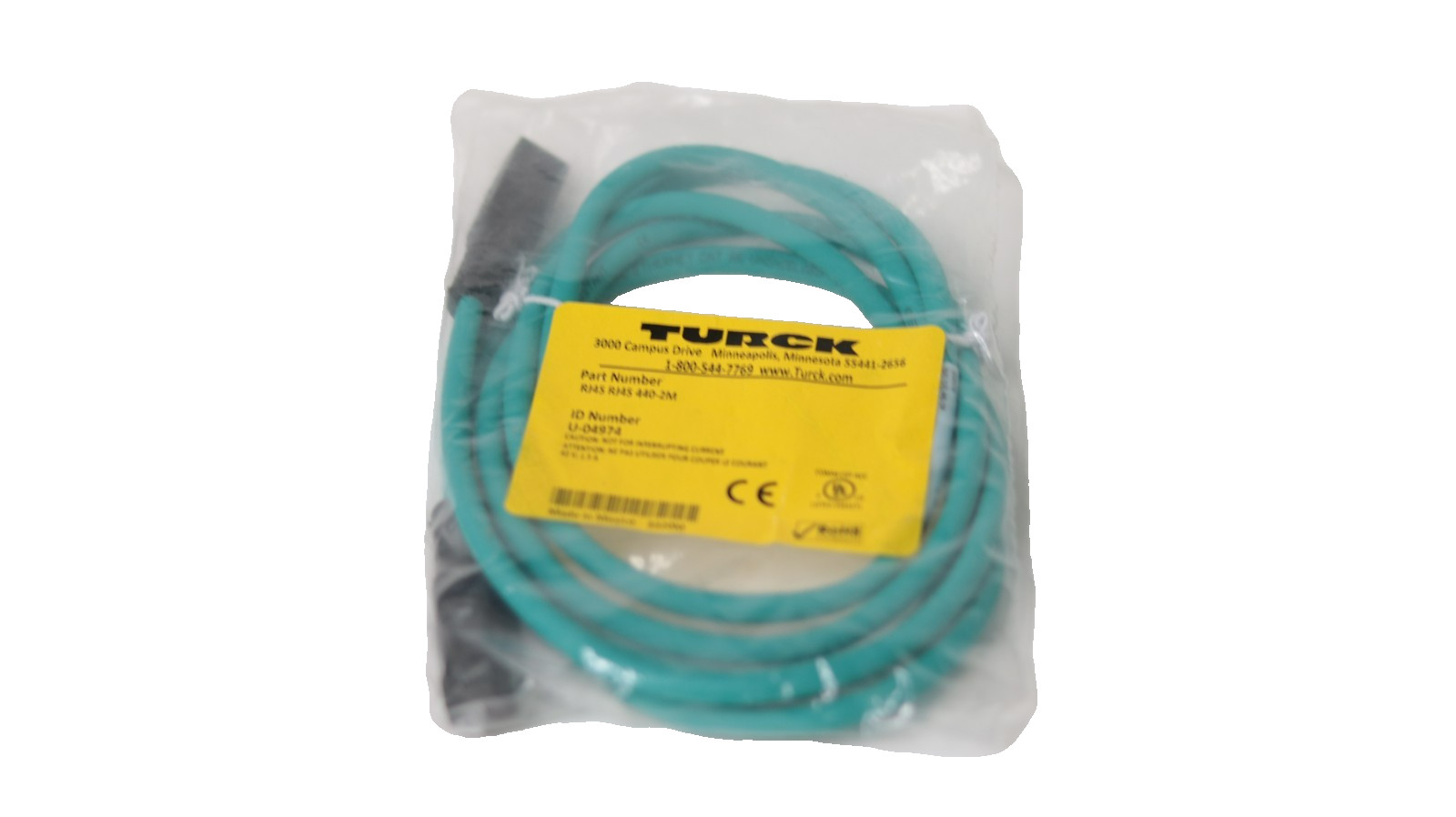 Turck Ethernet Cordset RJ45 RJ45 440-2M , U-04974 (New)