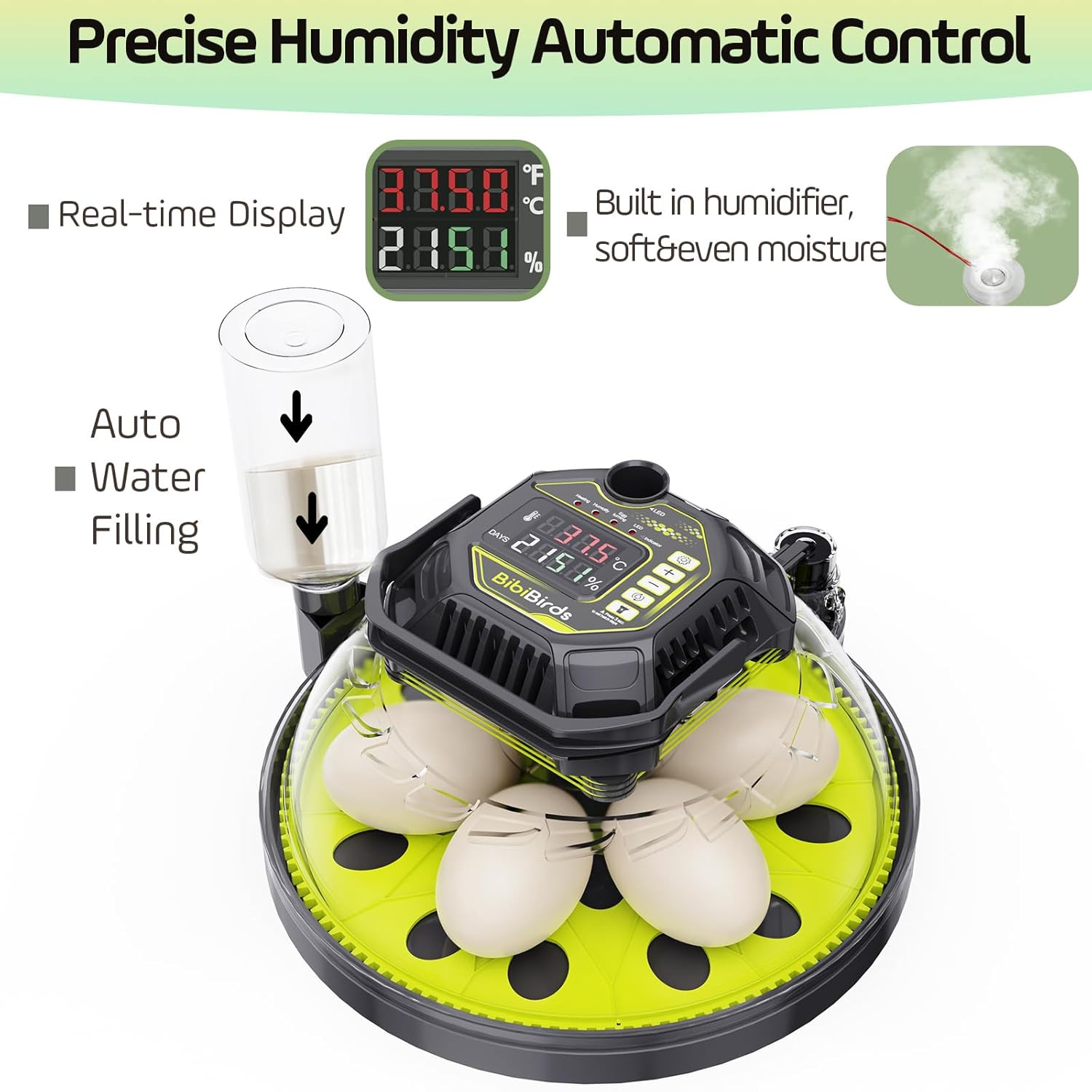 Automatic Egg Incubator for Quail, Chicken, Duck, Goose - 18 Eggs Capacity