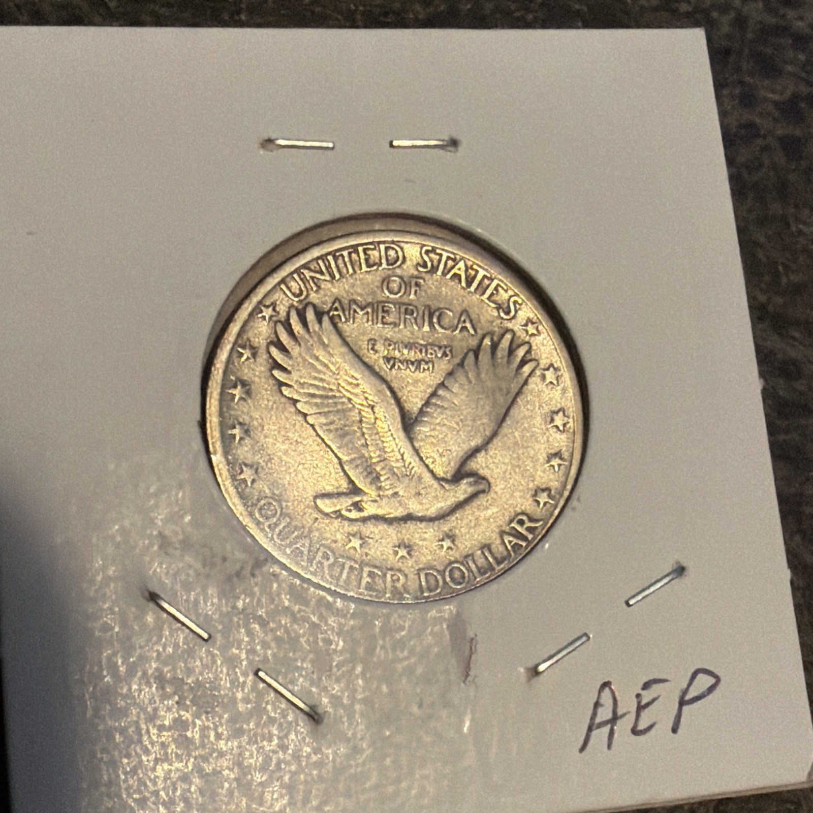 1918d vf/xf 90% silver Standing liberty Quarter