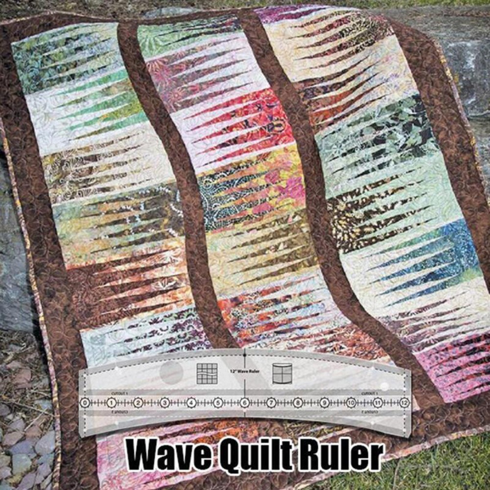DIY Hand Patchwork Quilt Templates Wave Ruler For Perfect Waves 12 Inch