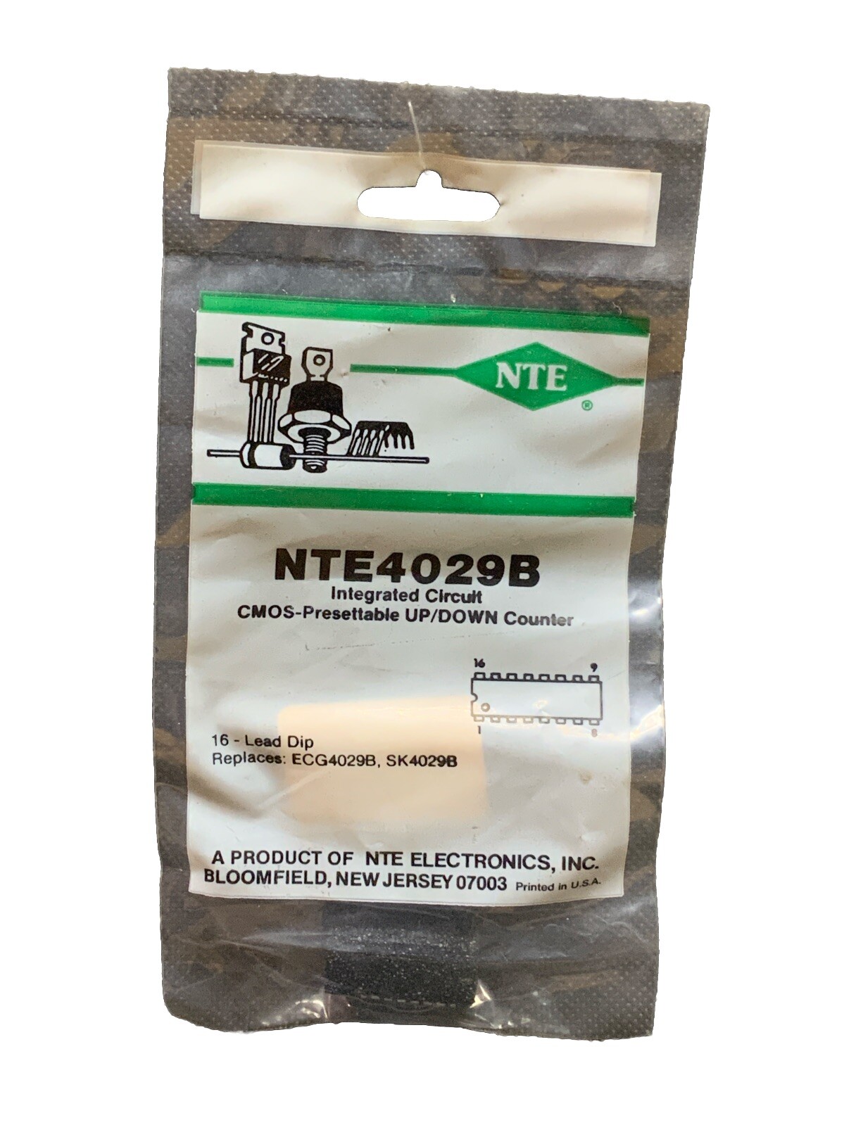 NTE4029B IC CMOS Presettable UP/DOWN Counter DIP16 ECG4029B SK4029B
