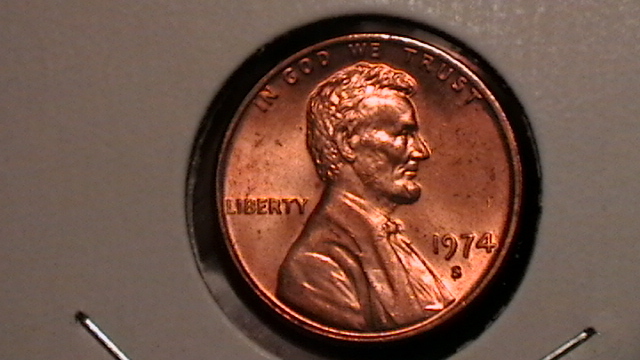 1974-S BRILLIANT UNCIRCULATED BLAZING RED CENT!     RLL