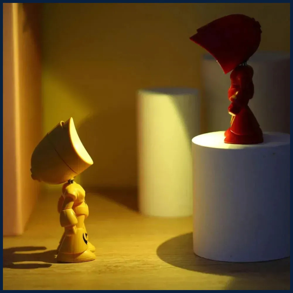 Mini Cute Cartoon Pet Table Lamp Folding Dimmiable Adjustable Angle AAA Battery
