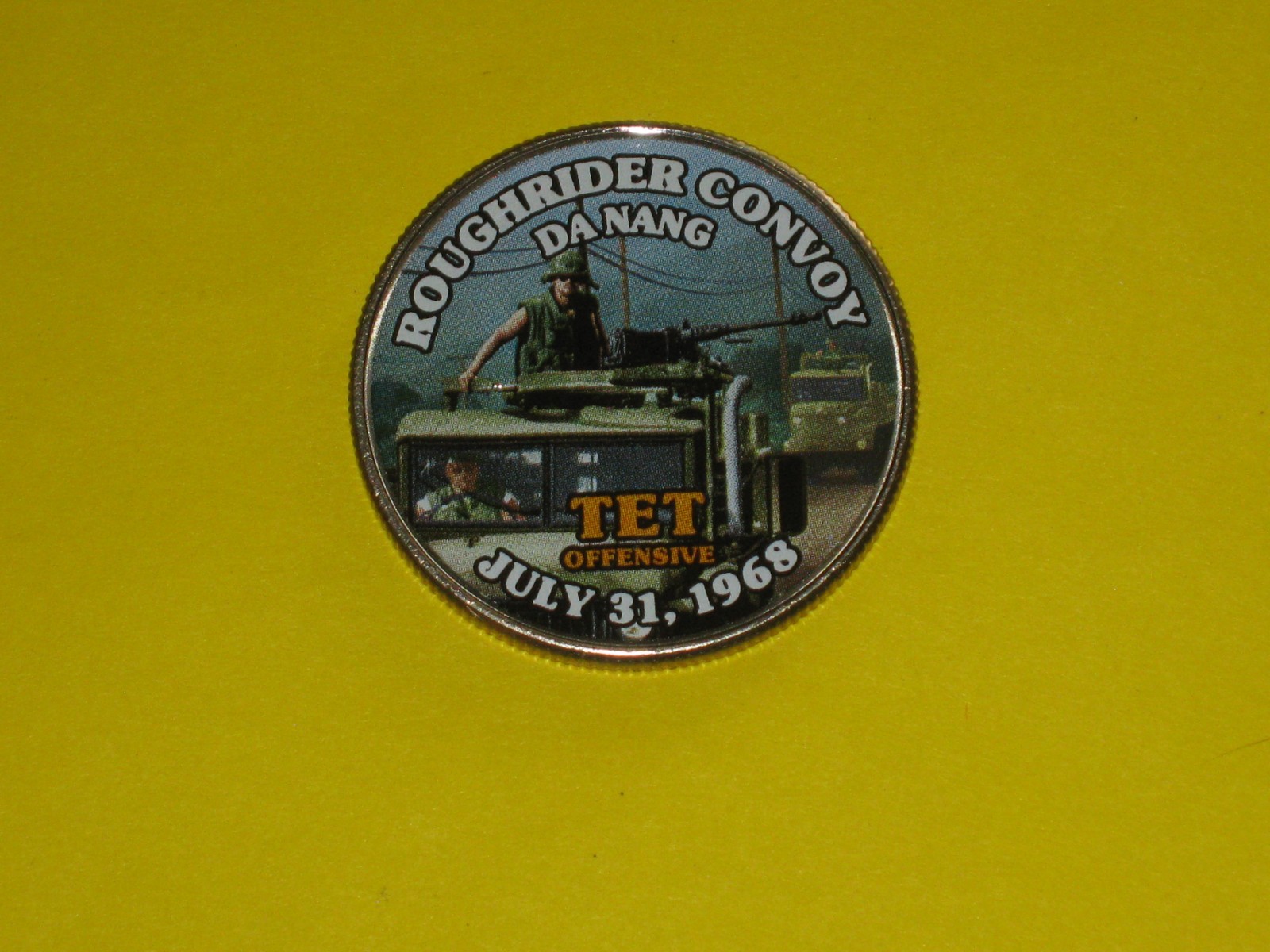 Colorized Kennedy Half Dollar - Tet Offensive - Roughrider Convoy K1138