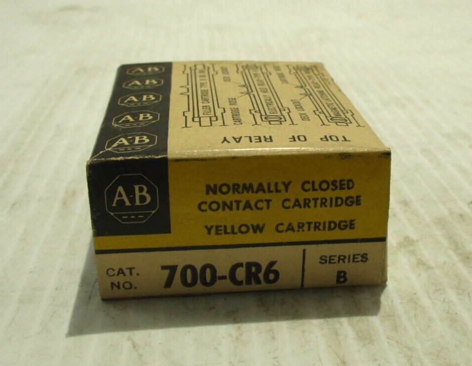 NEW ALLEN-BRADLEY 700-CR6 SER B YELLOW CONTACT CARTRIDGE N.C.