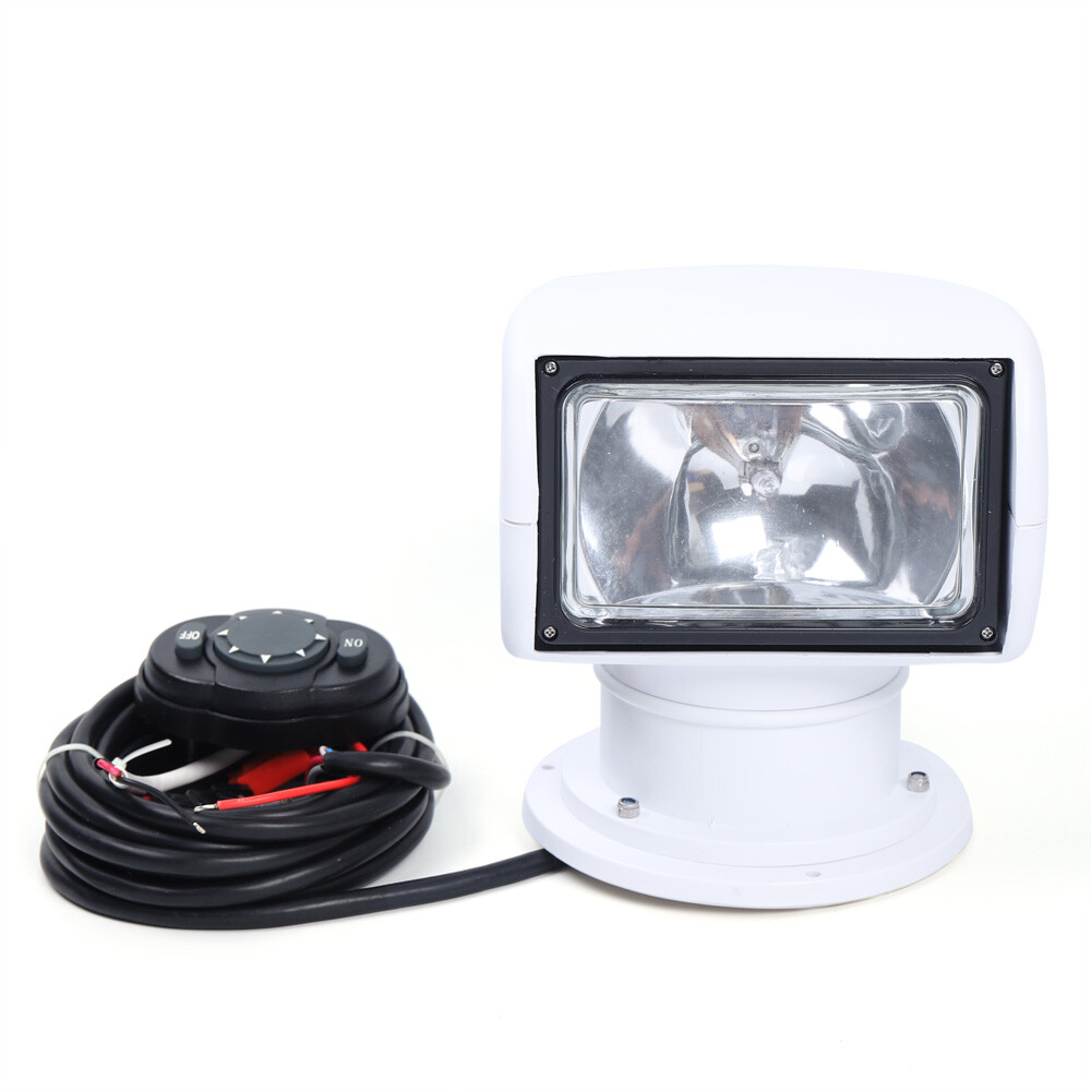 100W Boat Search Light Remote Control Marine Spotlight 360 Rotate 2500LM 12V