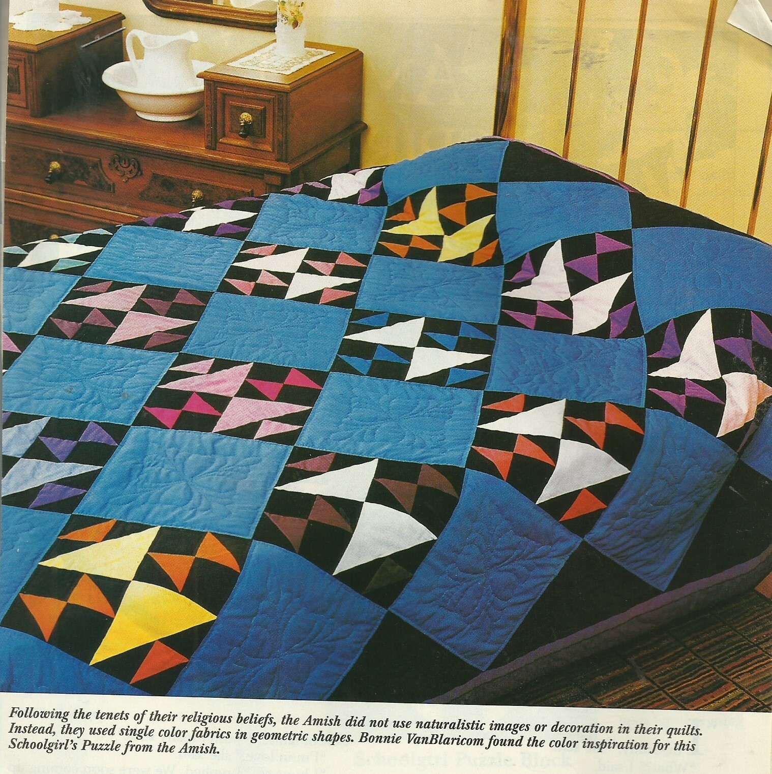 L0079   SCHOOLGIRL PUZZLE QUILT PATTERN/INSTRUCTIONS