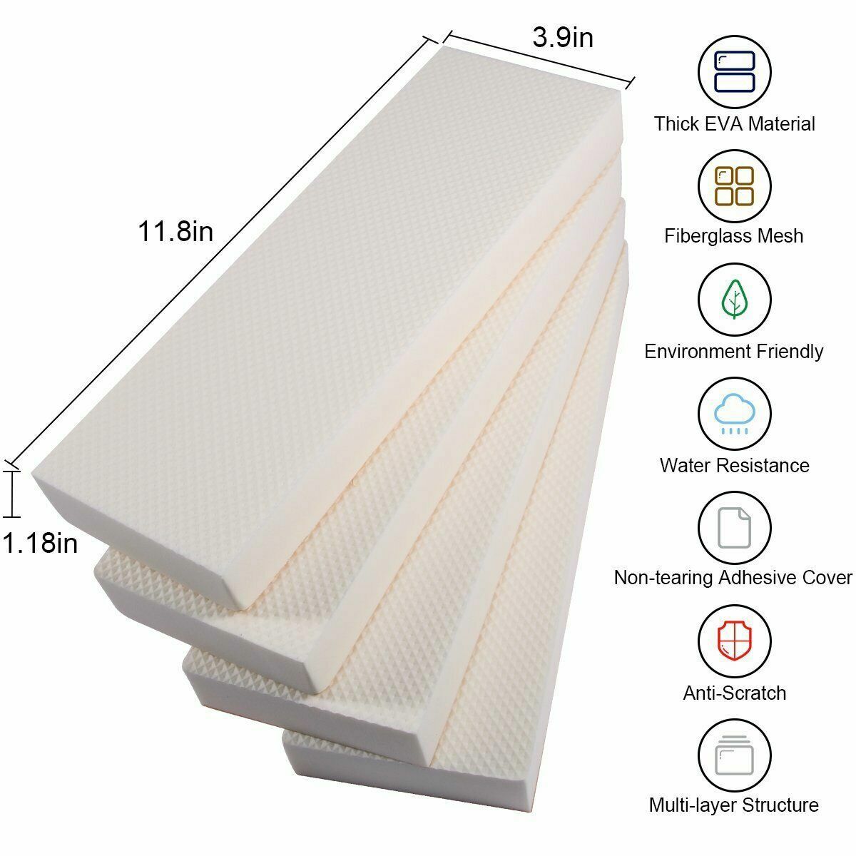 2/4Pack Garage Wall Protector Car Door Protector Bumper Guard EVA Sefl Adhesive