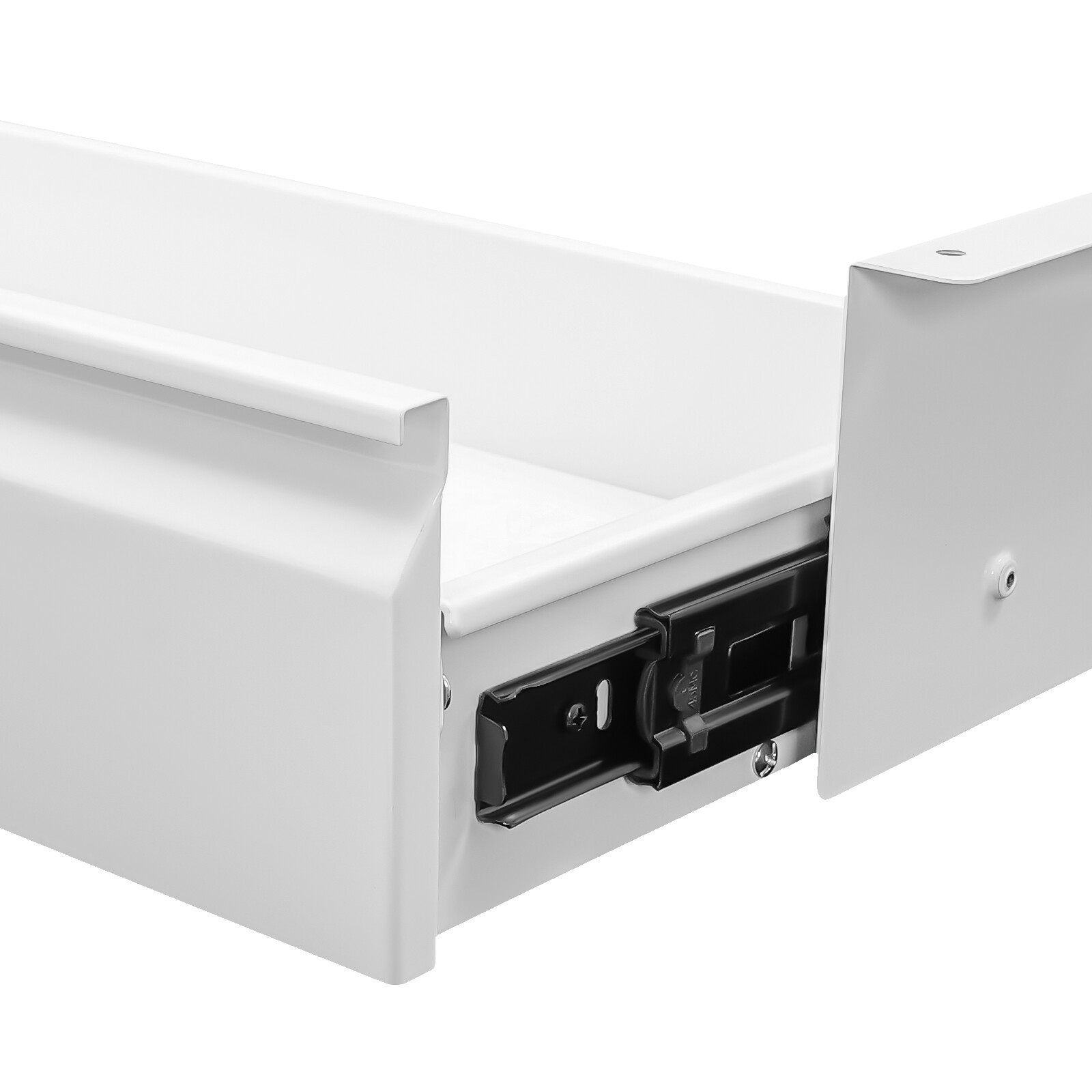 22" Desk Drawer Organizer Tray, Slide Out Office Under Desk Organizer Tray White