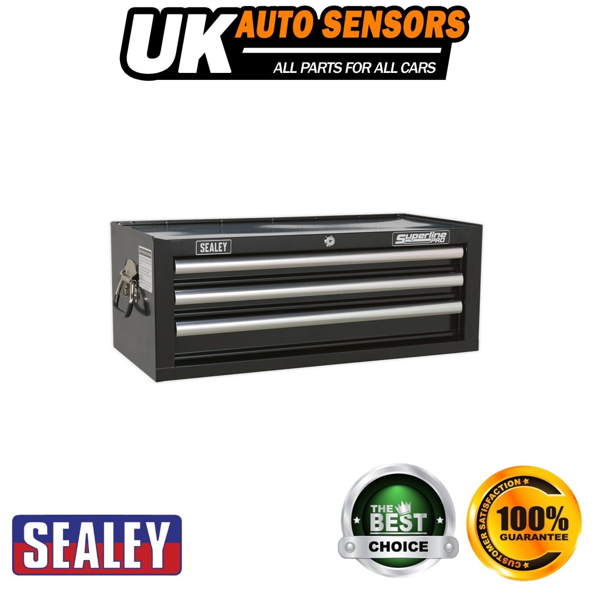 Sealey Superline PRO� Mid-Box Tool Chest 3 Drawer Black AP33339B