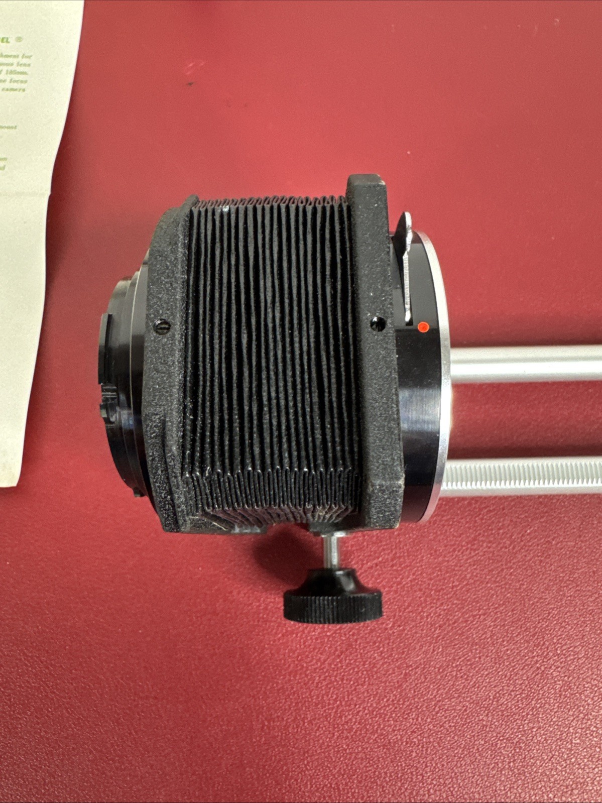 vintage Spiratone Rapid Rail Macrobel Bellows For Minolta, NIOB