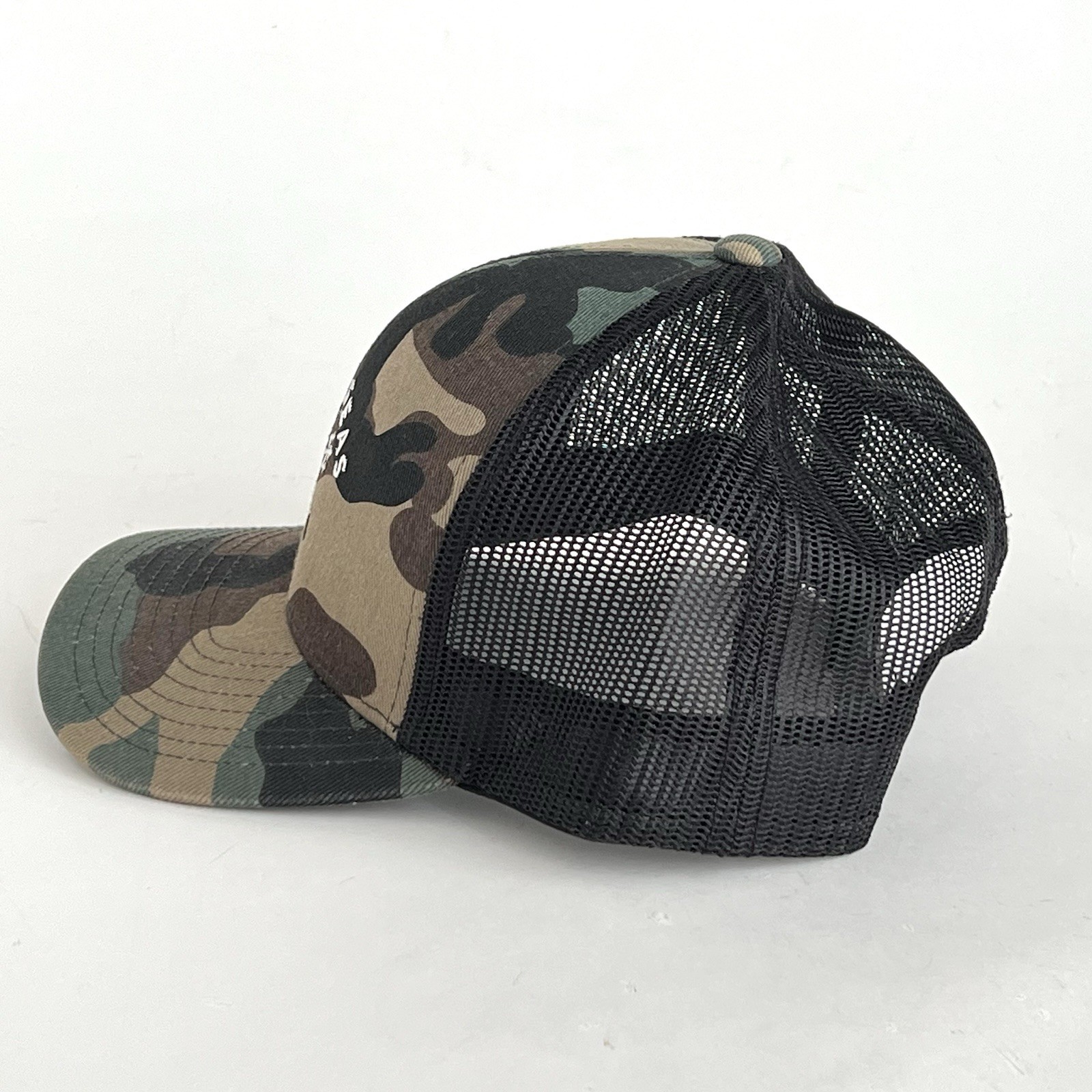 Dark Seas Hat Camo Pattern Greens Brown Snap Back Trucker One Size