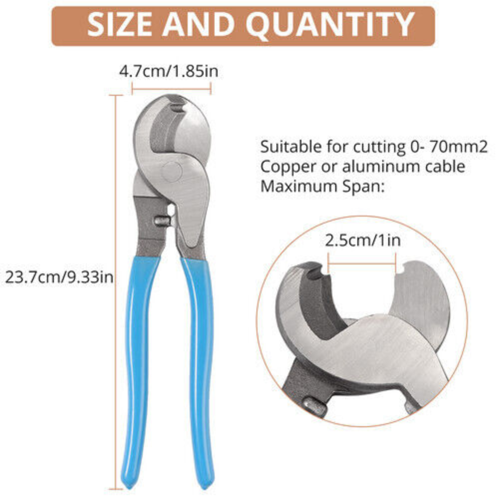 Crimping Tool Cable Lug Crimper Wire Plug Pliers Battery Terminal Assortment Kit