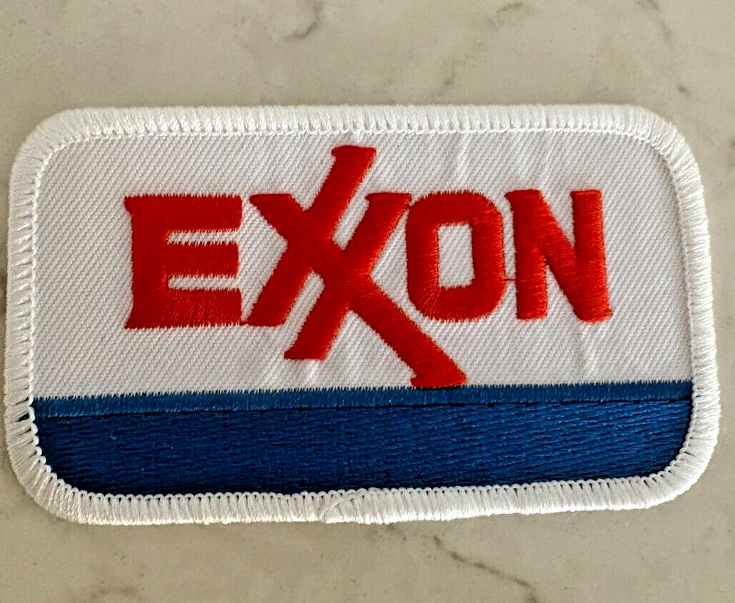 Vintage Exxon Oil Gas Employee Uniform Advertising Embroidered Iron-On Patch