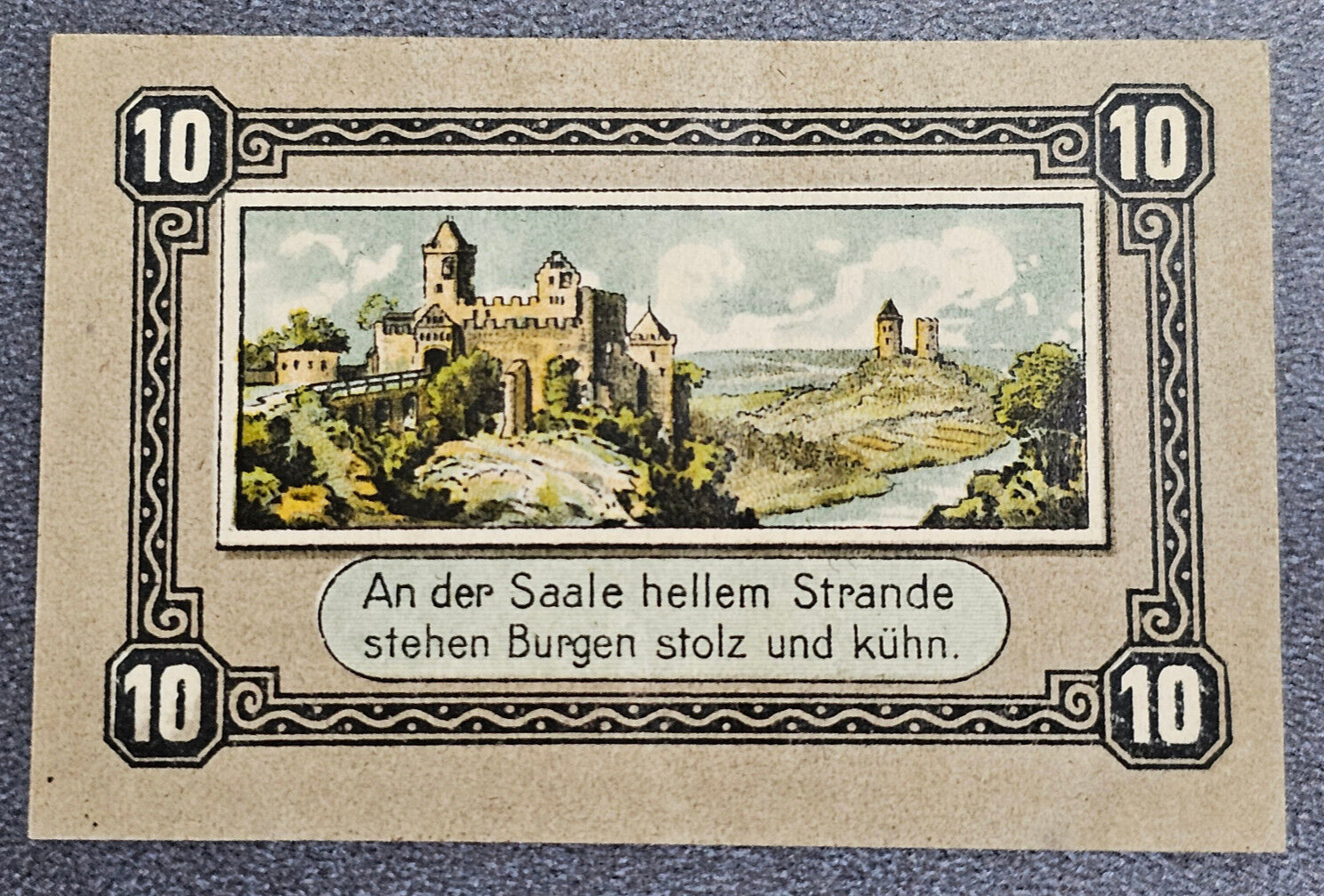 BAD KÖSEN NOTGELD 10 PFENNIG 1918 EMERGENCY MONEY GERMANY BANKNOTE [🇩🇪34826]