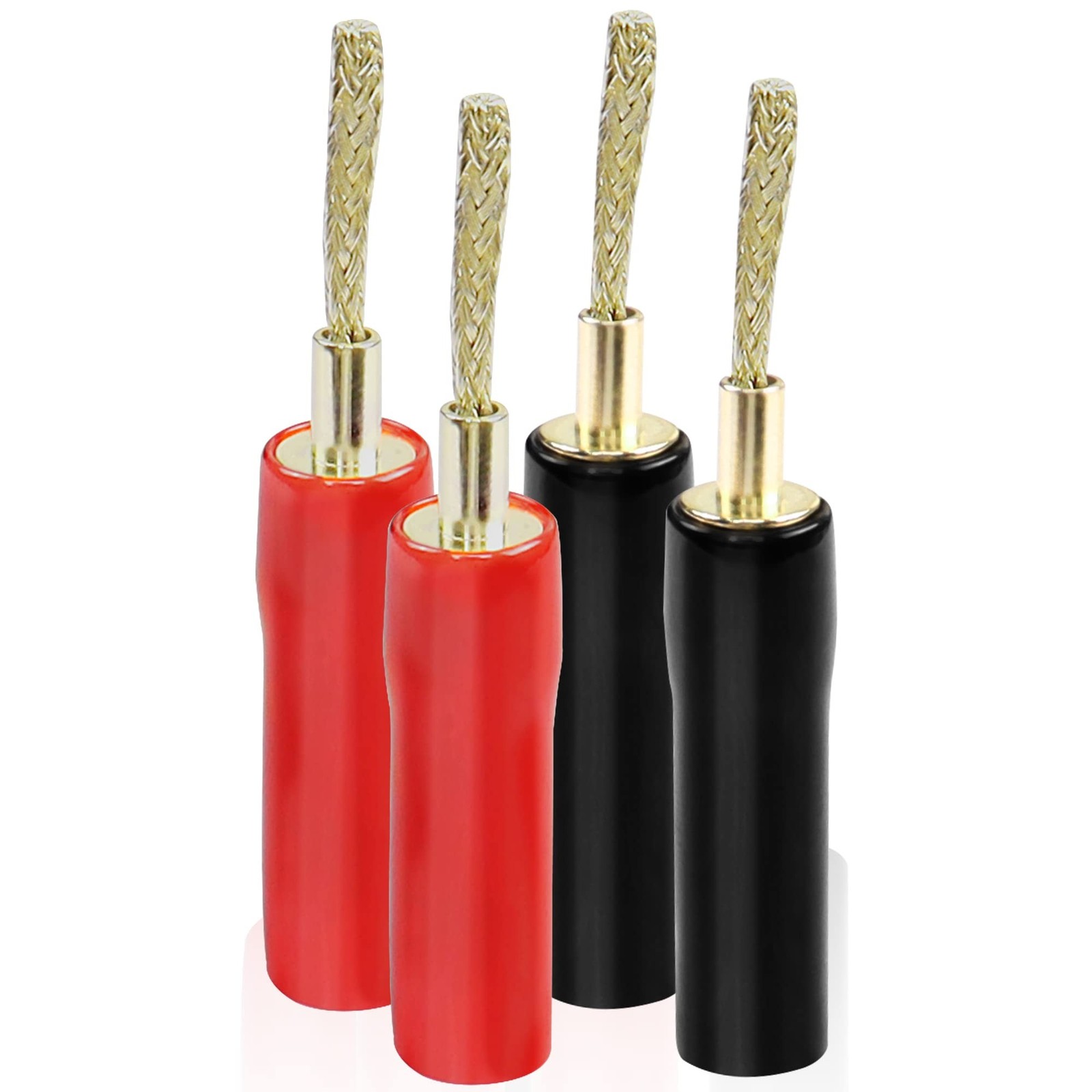 MEIRIYFA Flex Pin Banana Plugs Connector, Braided 2MM Banana Plug Wiring Plug...