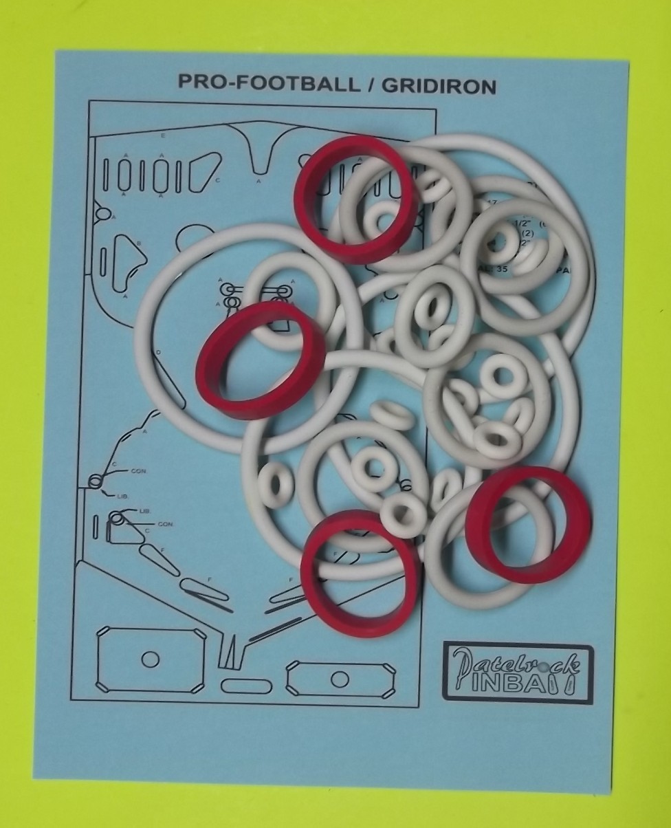 1977 Gottlieb Gridiron Pinball Machine Rubber Ring Kit
