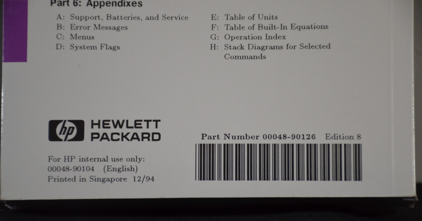 Hewlett Packard HP 48G Series Quick Start Guide Manual SEALED NOS