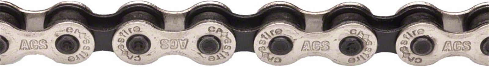 ACS Crossfire Chain - Single Speed 1/2" x 1/8", 106 Links, Silver