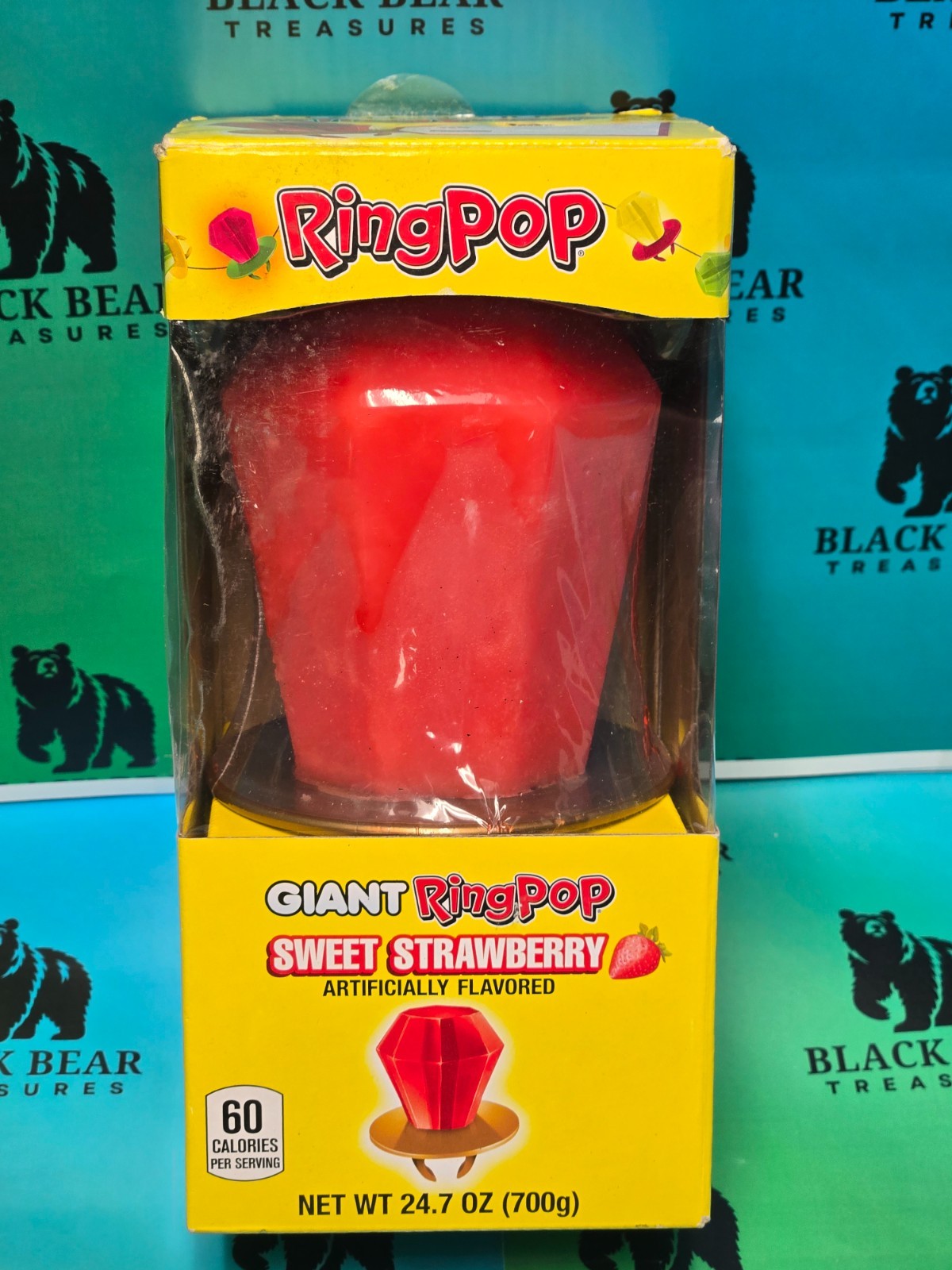 Giant Ring Pop Candy Novelty Oversized 1.5 Pound Strawberry Sealed