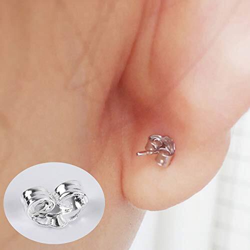 30pcs/15 Pairs 925 Sterling Silver Earring Backs Replacement Secure Ear Locking