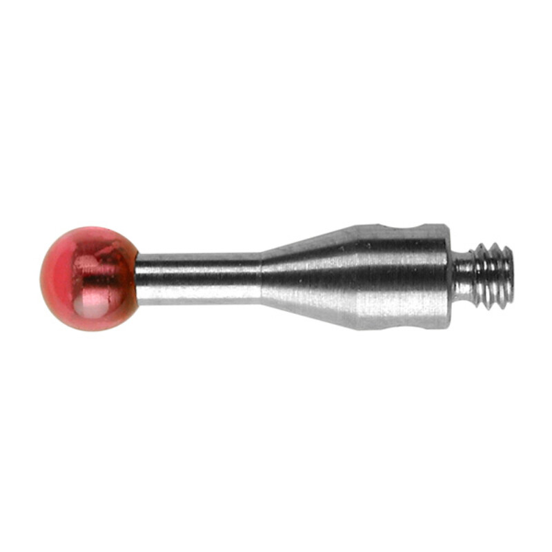 CMM Touch Probe M2 Thread 3.0mm Ruby Ball L10mm Stainless Steel Rod A-5000-3604