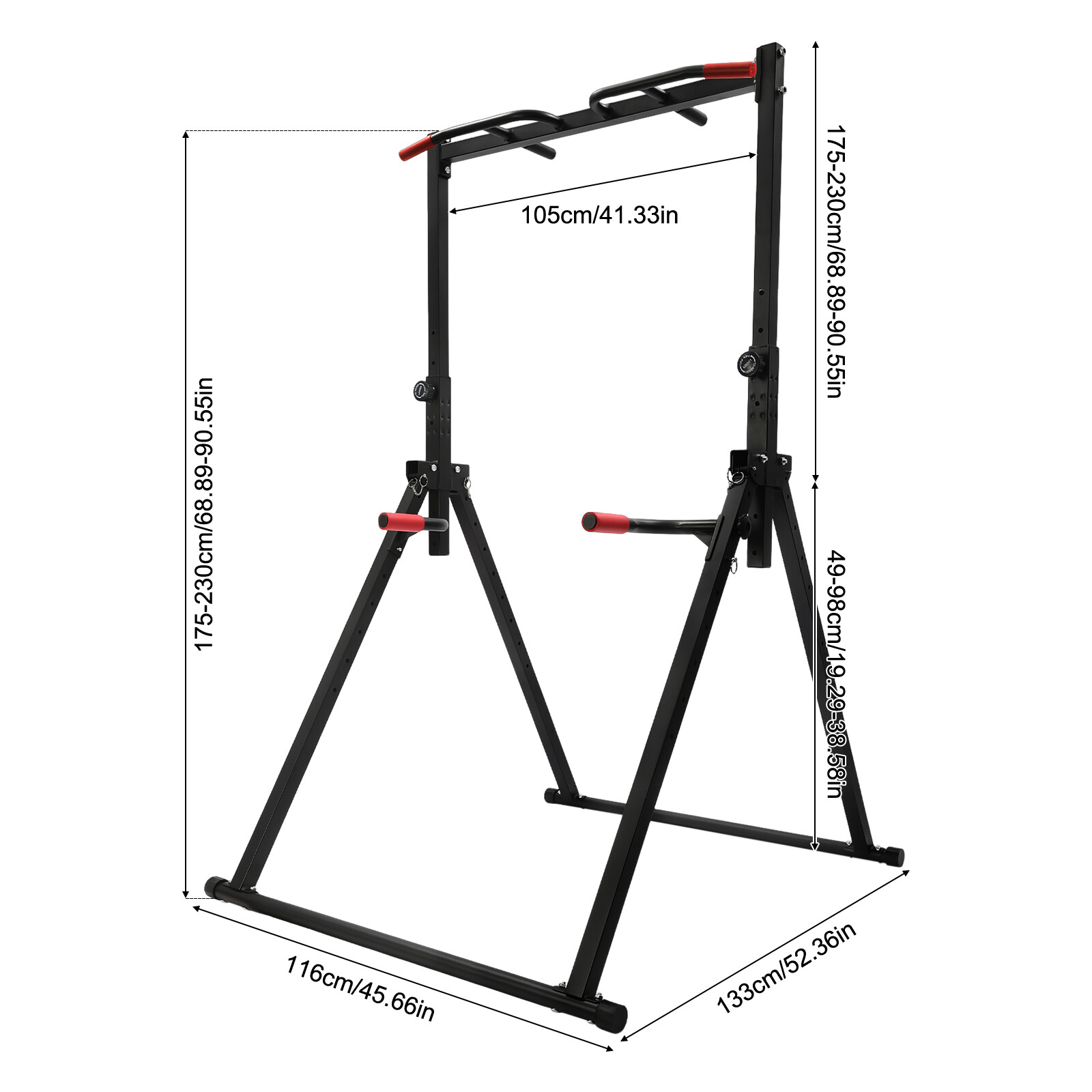 200kg Triangular Pull Up Station Pull Up Bar Strength Training Bar Adjustable