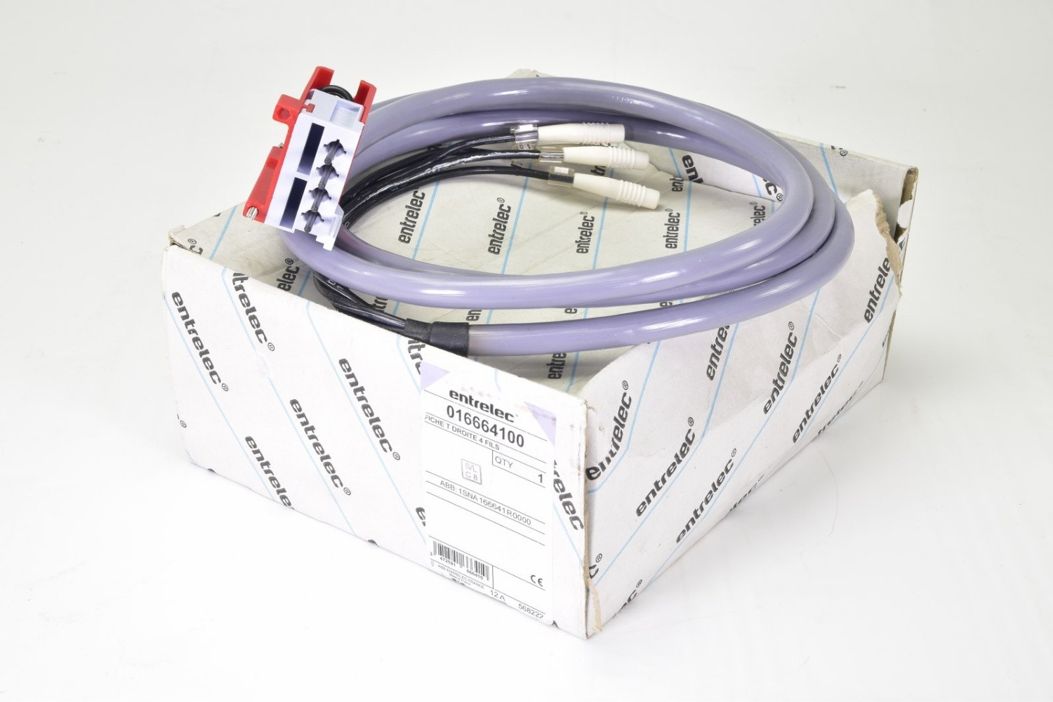 ABB 1SNA 166641R0000, FICHE T DROITE 4 FILS, Entrelec rail clamp
