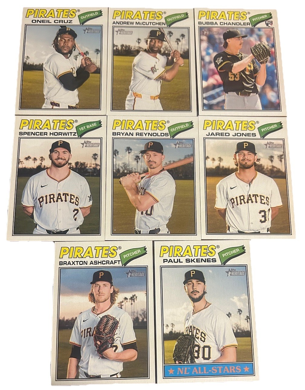 2026 Topps Heritage - Pittsburgh Pirates - Base Team Set of (8) - Skenes