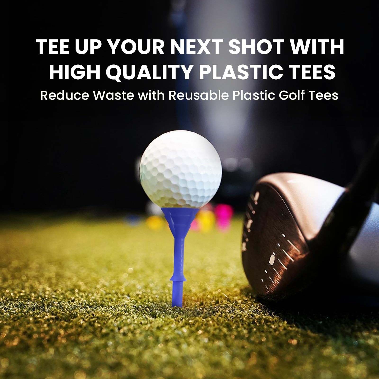 Golf Tees Plastic Tee 3 1/4 Inch 20 40 Pack Unbreakable Tee Durable Stable Go...